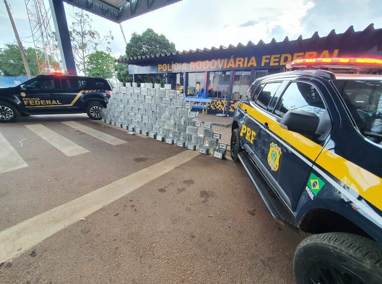 PRF e PF apreendem 685 kg de cocaína em ação conjunta no MT