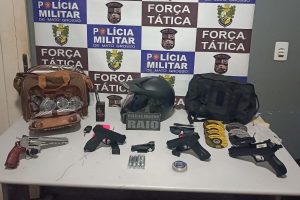 Assaltante de loja de artigos militares troca tiros com a PM durante fuga em Rondonópolis
