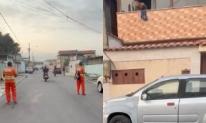 Vídeo mostra servidora da Prefeitura esfaqueada pelo ex no meio da rua; vídeo