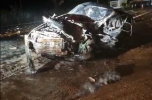 Motorista morre preso às ferragens em acidente com 4 veículos na BR-364, em Rondonópolis