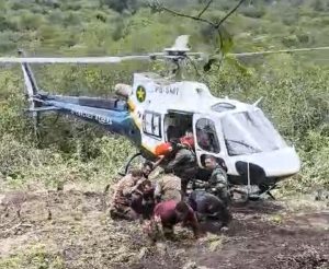 Assista o momento que piloto é resgatado após avião cair em região da mata em MT