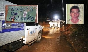 Homem é assassinado a tiros e CV deixa bilhete ao lado do corpo em MT