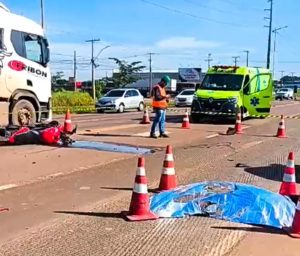 Motociclista morre na hora após colisão brutal envolvendo 5 veículos na BR-163 (atualizada)