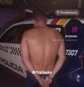 Covarde desmaia namorada na porrada após bingo e acaba preso em Rondonópolis