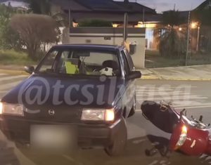 Louco de cachaça, motorista bate carro, ameaça vítima e desacata a PM em Rondonópolis; vídeo