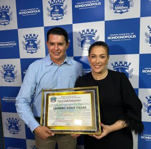 Leandro Viegas recebe Título de Cidadão Rondonopolitano por contribuição ao agronegócio e desenvolvimento sustentável