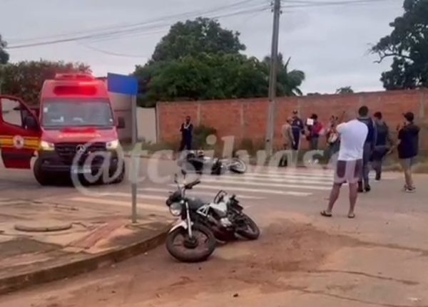 Forte colisão entre motos deixa 4 feridos e vítima chega a perder a consciência em Rondonópolis; vídeo