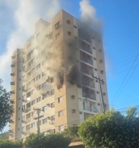 Vídeo: Incêndio em apartamento assusta moradores próximo ao Cais em Rondonópolis