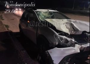 Motociclista morre após forte colisão com SUV na BR-364 em Rondonópolis; motorista é levado para a Delegacia