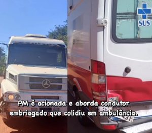 Bêbado bate em ambulância com pacientes e foge ‘malandramente’ próximo a Rondonópolis; vídeo