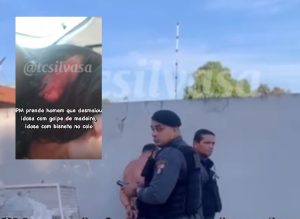 Maluco dá paulada e quase racha a cabeça de idosa com bisneta no colo em Rondonópolis; vítima chegou a desmaiar
