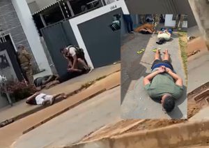 Vídeo mostra prisão de terroristas que usaram escudo humano durante roubo a agência em MT