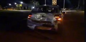 Grave acidente entre moto e carro deixa motociclista ferido no Anel Viário de Rondonópolis; vídeo