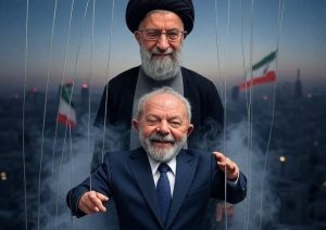 Ministro da Defesa israelense, Israel Katz, publicou uma imagem de Lula como fantoche do Aiatolá Khamenei