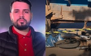 Jovem motociclista morre ao colidir fortemente em caminhão em MT