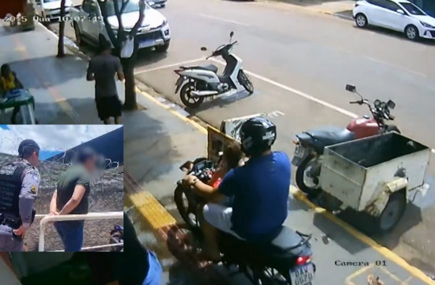 Motociclista `malaco´ que furtou senhora levando criança no tanque da moto é preso em Rondonópolis; vídeo