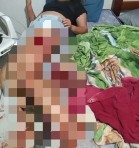Banho de sangue: após bebedeira, homem esfaqueia brutalmente companheira em MT; imagens fortes