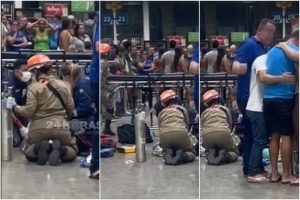Vídeo desesperador mostra homem que teve mal súbito e morreu dentro de atacadista em MT