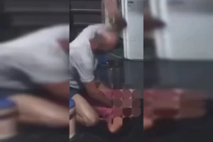 Vídeo gravado por filho mostra mãe sendo espancada pelo pai após não aceitar ingerir bebida alcoólica