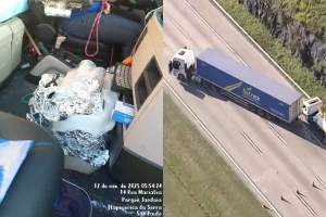 Motorista de caminhão é sequestrado e fica amarrado a bomba; estrada é interditada