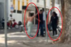 Vídeo mostra traída surrando amante com chicote na frente de Prefeitura em MT