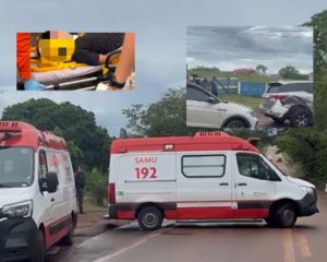 Criança de 4 anos morre no Hospital Regional após acidente entre três veículos em Rondonópolis; vídeo
