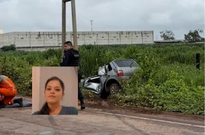 Mulher que morreu após destruir Uno em poste é identificada em MT; vídeo