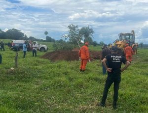 Corpo encontrado em poço pode ser de jovem morto pelo pai, que morreu carbonizado em Rondonópolis