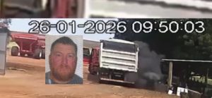 Vídeo mostra momento em que pneu explode e mata trabalhador em fazenda de MT