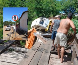 IMPRUDÊNCIA: Caminhão que caiu da ponte no Jardim das Flores estava acima do peso permitido