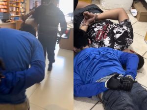 Vídeo mostra momento em que bandidos são presos após tentarem assaltar loja em Rondonópolis