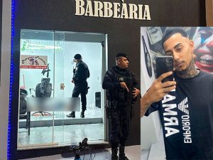 Pistoleiros de facção executam homem com tiros à queima roupa dentro de barbearia em MT; vídeo