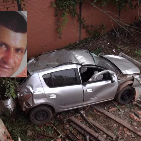 Motorista morre após veículo desgovernado despencar de 4 metros dentro de empresa em MT; vídeo