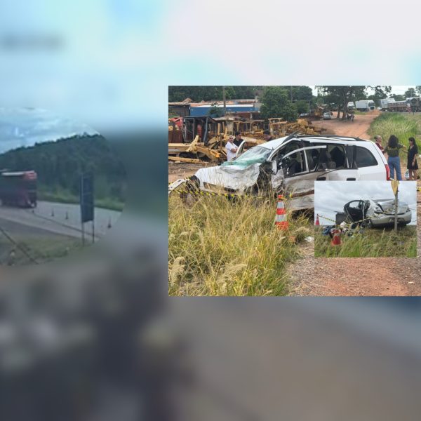 Motoristas morrem após carros colidirem de frente na BR-364; vídeo mostra acidente