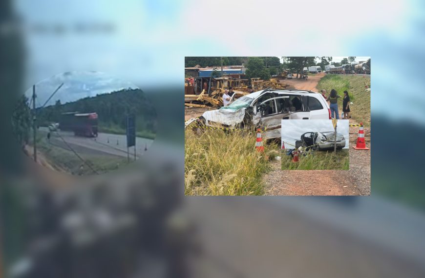 Motoristas morrem após carros colidirem de frente na BR-364; vídeo mostra acidente
