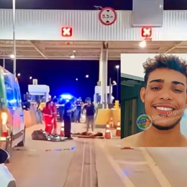 Família socorre jovem após afogamento, mas ele morre em meio à via em pedágio em MT; vídeo forte