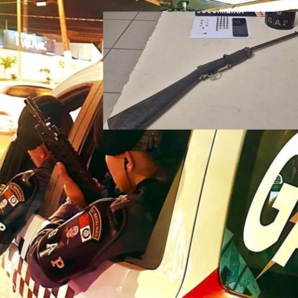 Cheirado e armado, homem enfrenta o GAP é baleado e termina no Hospital Regional de Rondonópolis