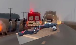 Motociclista morre em gravíssimo acidente com veículo de carga na BR-364; vídeo