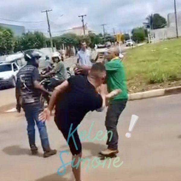 Motociclista bêbado causa acidente e nocauteia homem com ‘bicuda’ no rosto em MT; vídeo viralizou