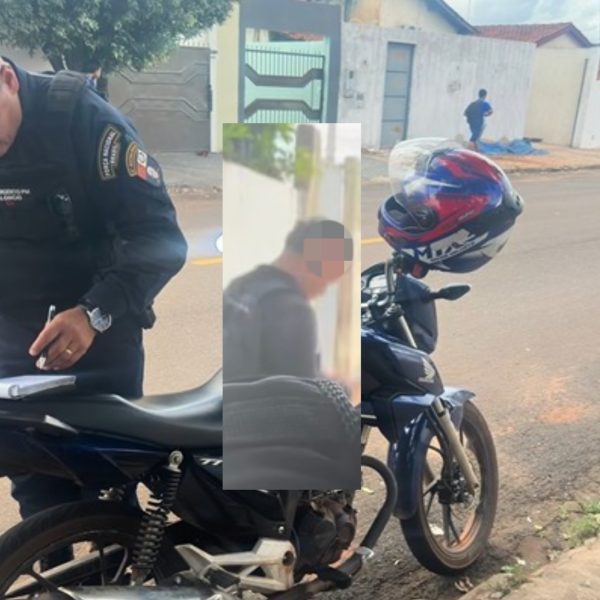 Menor pega moto pra pagar de “gatão” em escola, empina e acaba apreendido em Rondonópolis; vídeo
