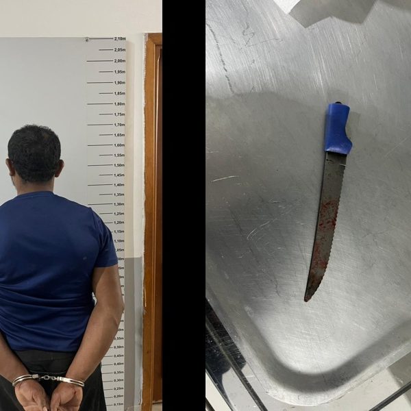 No Dia da Mulher, homem crava faca na perna da esposa e é contido com bala de borracha em MT