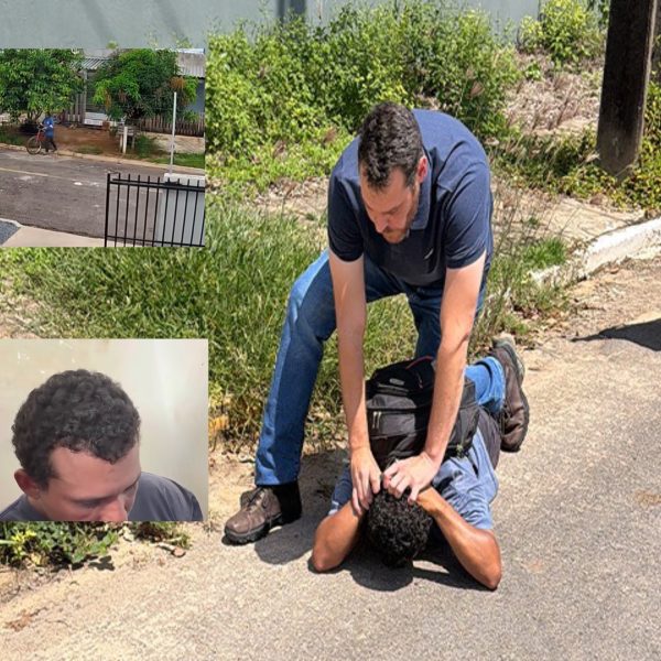 Vídeos mostram homem saindo de casa após estuprar mulher na frente do filho e sendo preso em MT