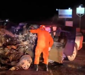 Após sair de evento do agro, motorista morre preso às ferragens em grave acidente na BR-364 ; vídeo forte