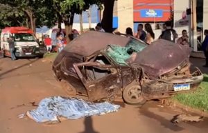 Vídeo forte mostra passageira que morreu após gravíssimo acidente entre RAM e carro em MT; vítima identificada
