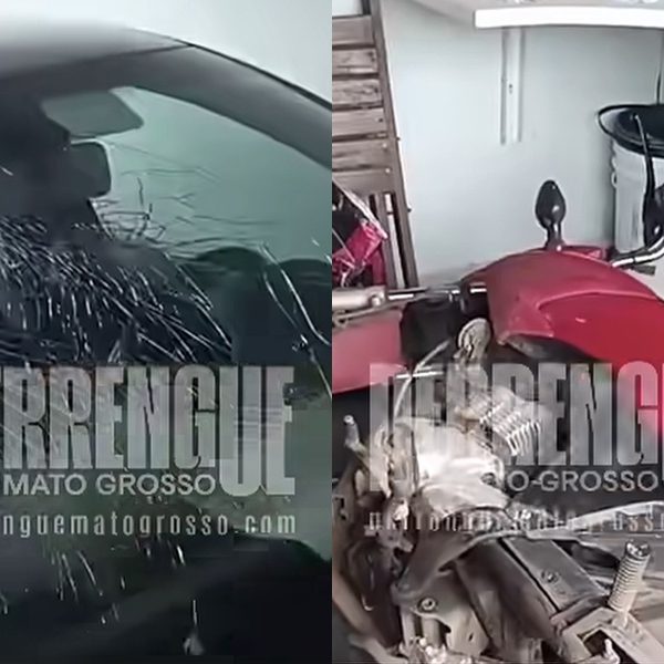 Lunática toca o terror na casa do ex, quebra carros e faz ameaça com faca em MT; vídeo