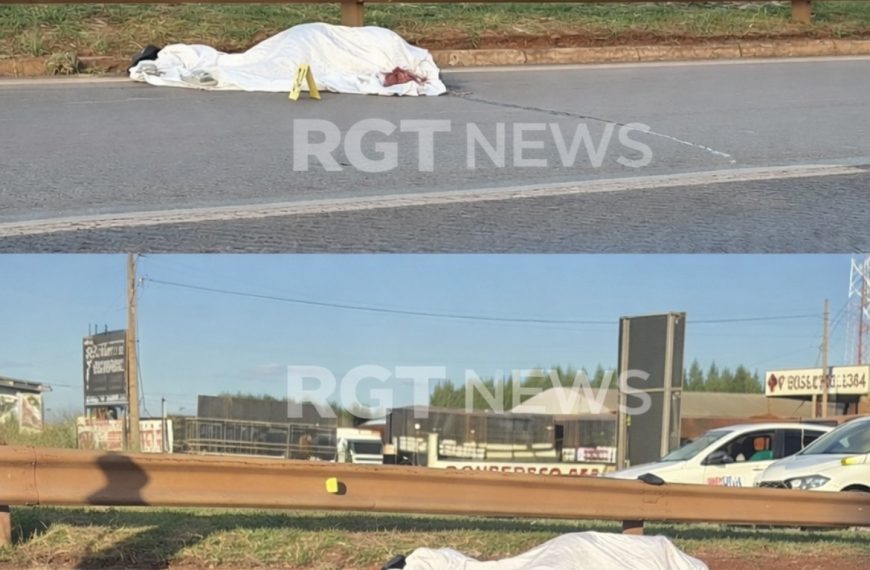 Queda de moto termina com um morto e outro ferido na BR-364 em Rondonópolis; vídeo