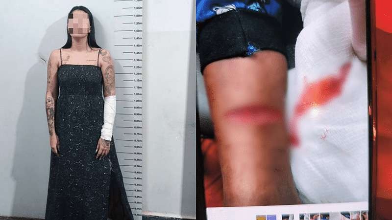 PM prende mulher após ela ferir o filho enquanto tentava se matar com fio de carregador