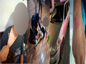 Mãe bêbada surta, agride marido, impede socorro das filhas e se pendura em carro em movimento em MT