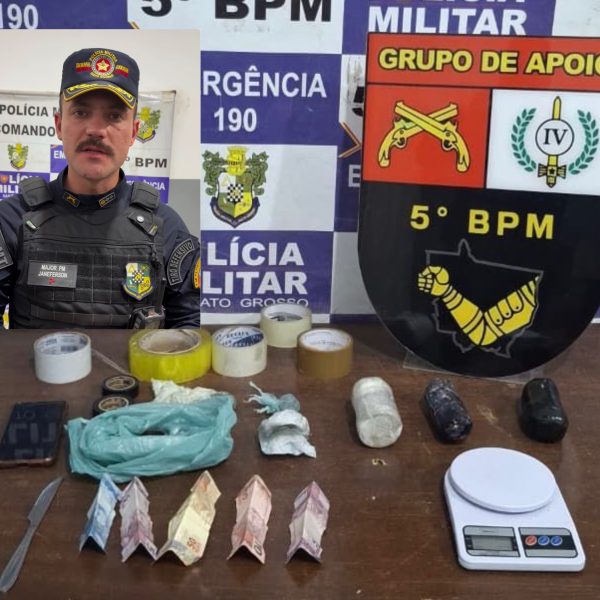 PM ‘estoura’ escritório do CV em Rondonópolis e apreende drogas que seriam levadas à Mata Grande; vídeo