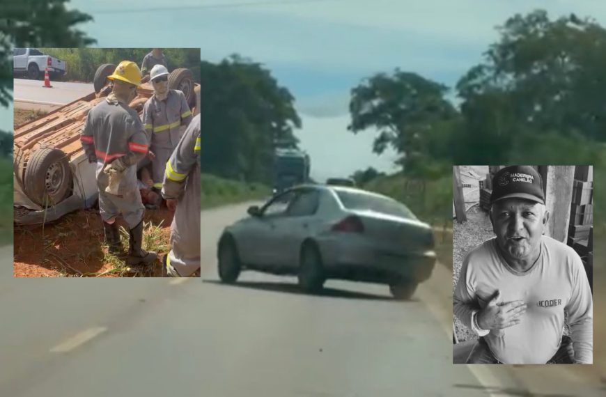 Senhor envolvido em grave acidente no Anel Viário morre em Rondonópolis; vídeo mostra o capotamento